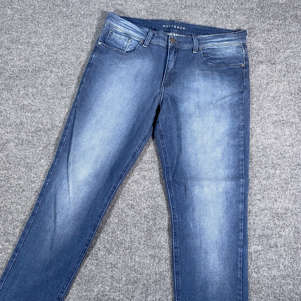 Mott & Bow Jeans Women 30x28 (Fits‎ 34x27) Blue Boyfriend Denim Stretch Elastane